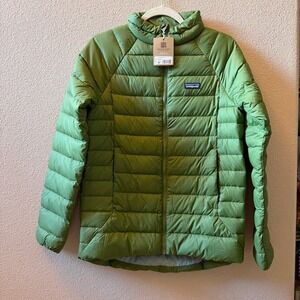 Patagonia Kids Drop Tail Down Sweater Jacket Terrain Green XXL 16-18 68635 FA24